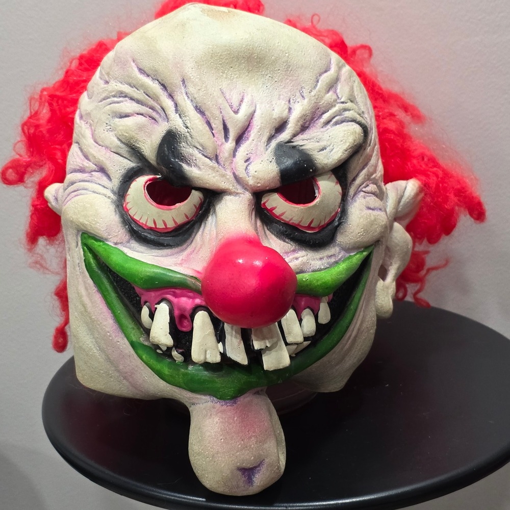 PMG Halloween 2006 Evil Clown Mask Red Hair Horror Paper Magic Group 6564770